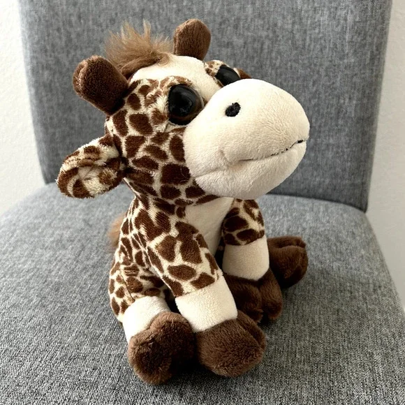The Petting Zoo Plush Giraffe Bright Eye Stuffed Animal, 8” - Picture 1 of 4